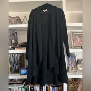 Nordstrom Black Cashmere Waterfall Cardigan